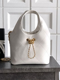 CC original calfskin small tote bag AS6132 white