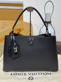 Louis vuitton original calfskin capucines visionnaire GM handbag M26259 black