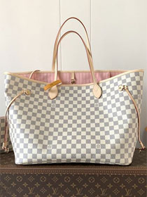 New Louis vuitton original damier azur neverfull gm N41606 pink