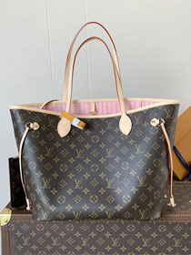 New Louis vuitton original monogram canvas neverfull mm M46975 pink