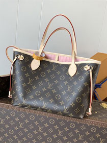 New Louis vuitton original monogram canvas neverfull pm M46979 pink