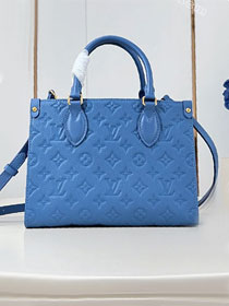 Louis vuitton original calfskin onthego pm M45653 blue