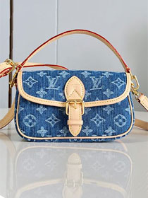 Louis vuitton original denim nano diane M27700 blue