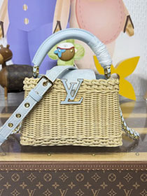 Louis vuitton original rattan capucines mini handbag M26004