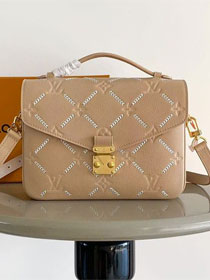 Louis vuitton original calfskin pochette metis M29497 hazelnut