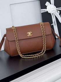 CC grained calfskin small tote bag AS6427 brown